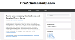 Desktop Screenshot of proarticlesdaily.com